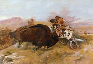 部族のための肉 1891年 チャールズ・マリオン・ラッセル Oil Paintings